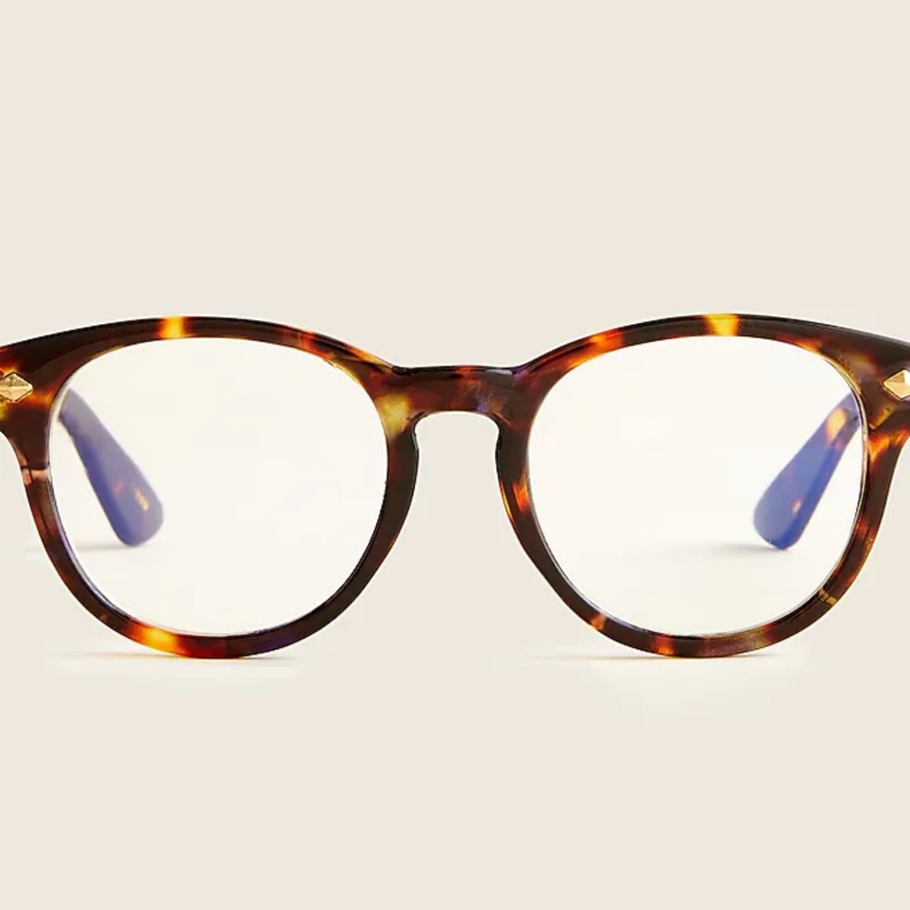 J. Crew Classic Round Blue Light glasses in Tortoise